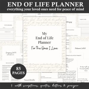 end of life planner digital