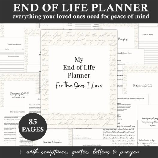 end of life planner digital