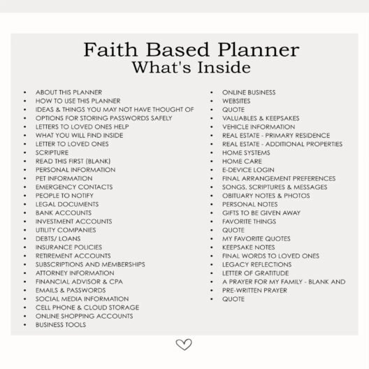 Christian End of Life Planner Digital Download, Emergency Binder Organizer - Image 3