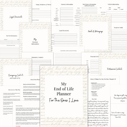 Christian End of Life Planner Digital Download, Emergency Binder Organizer - Image 4